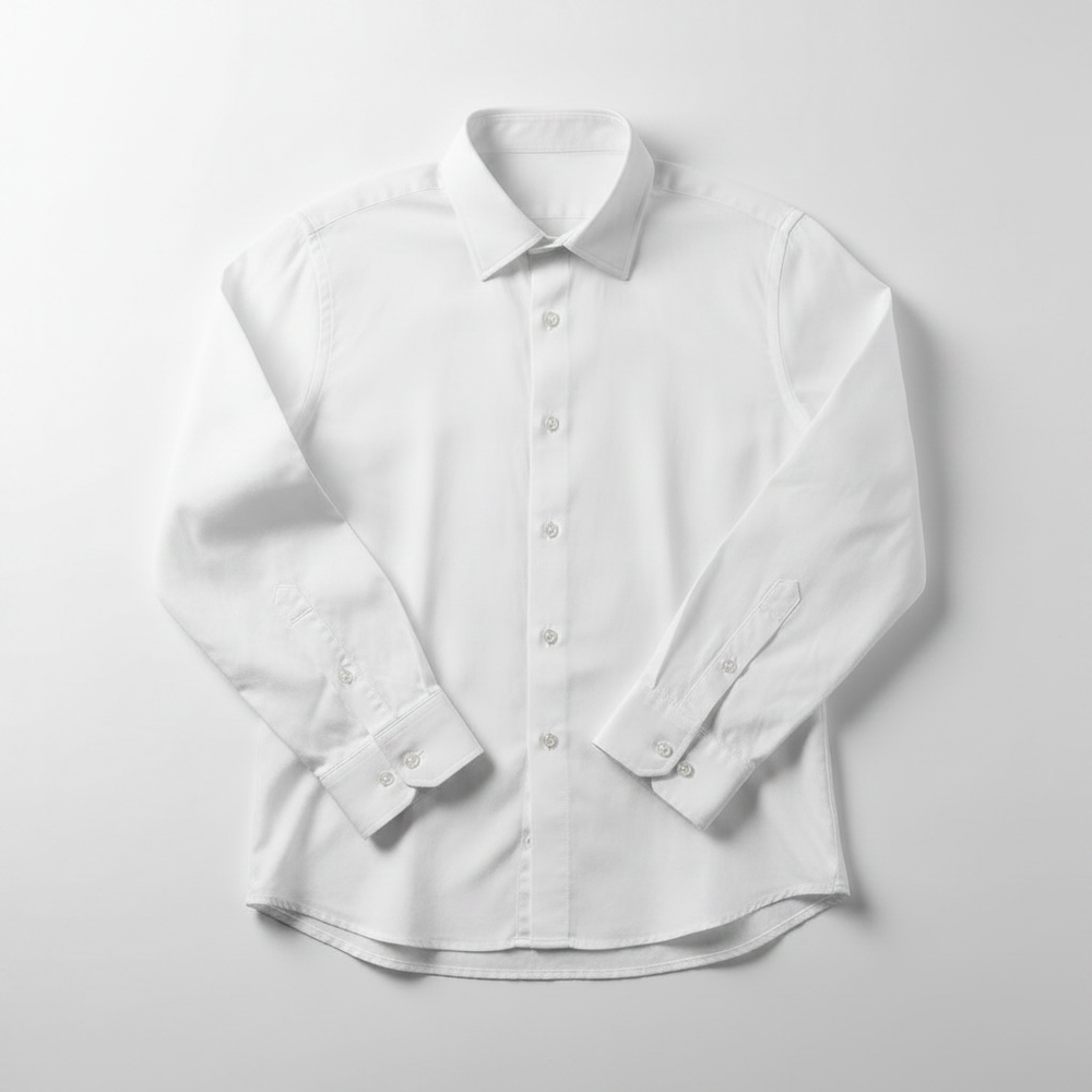 Crisp ironed white shirt