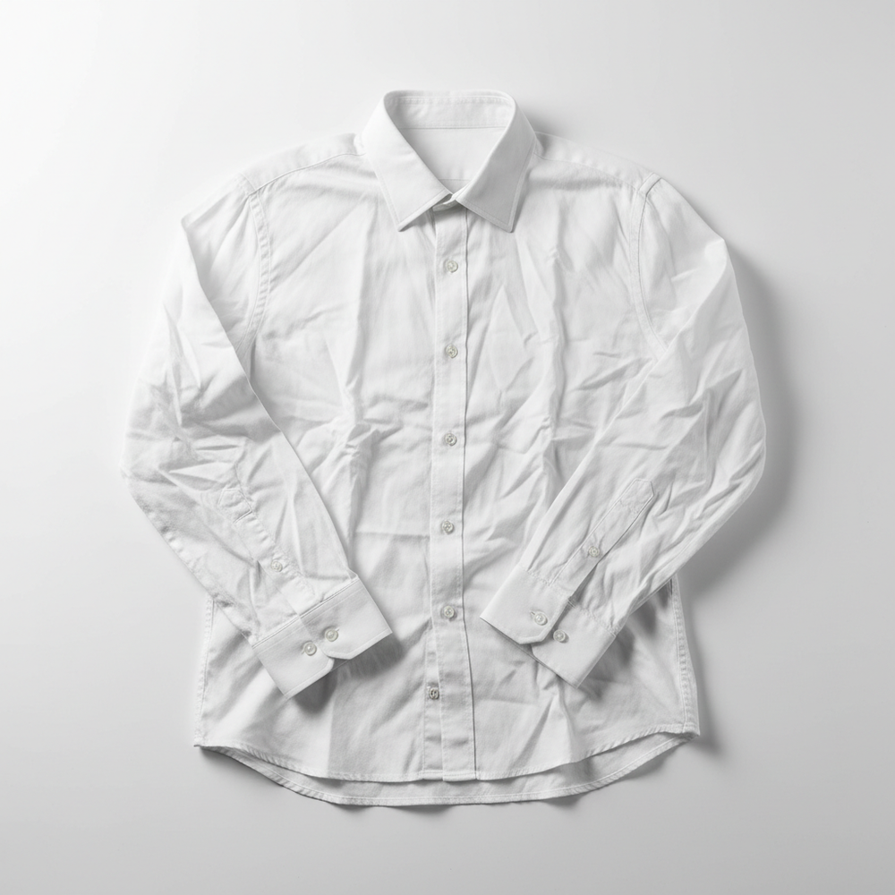Wrinkled white shirt